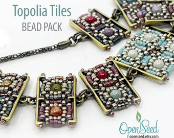 Topolia TIles Beaded Bracelet Bead Pack by Carole Ohl, tutorial sold separately