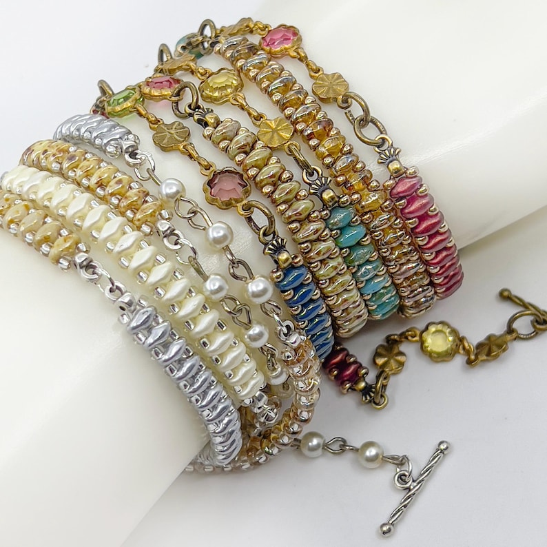 Superduo Chain Wrap or Segment Wrap, Easy Beginner Bead Weaving for