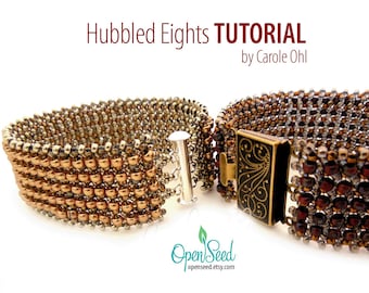 Hubbled Eights Armband Anleitung zur Perlenweberei zur Schmuckherstellung von Carole Ohl