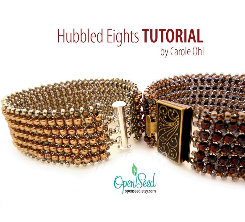 Hubbled Eights Bracelet Bead Weaving Tutorial for Jewelry Making by ...