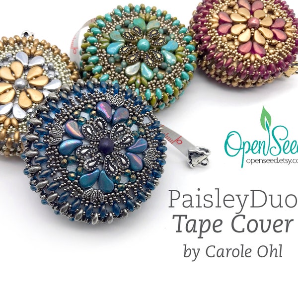 PaisleyDuo Beaded Tape Measure Cover Tutorial by Carole Ohl