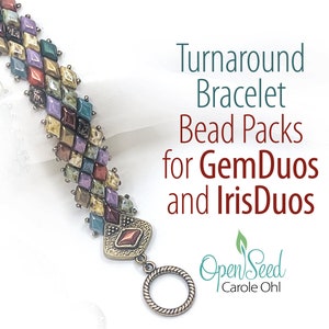 Turnaround Bracelet DIY Bead Packs for Gemduos, by Carole Ohl, Tutorial sold separately