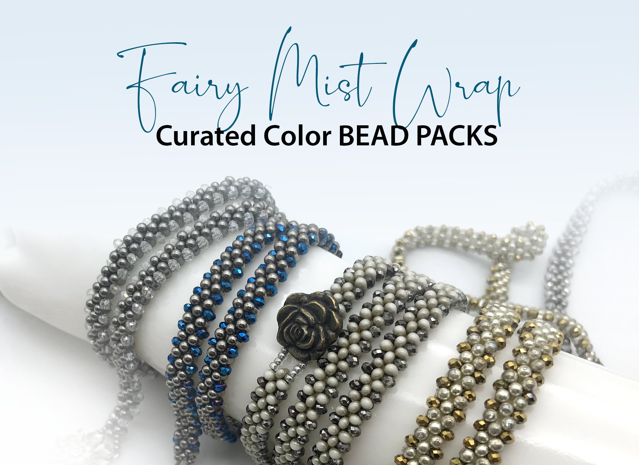 Fairy Mist Easy Bead Weaving Wrap Bracelet Bead Packs, Choose Your Co…