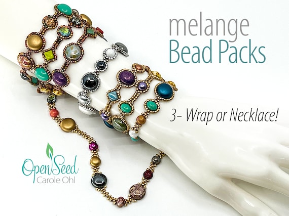 Melange 3-wrap or Necklace Bead Packs by Carole Ohl With - Etsy
