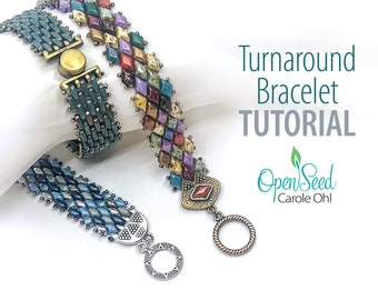 Turnaround Bracelet DIY Beadweaving Tutorial by Carole Ohl