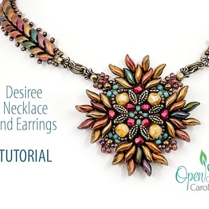 Desiree Necklace and Earring Bead Weaving Tutorial by Carole Ohl