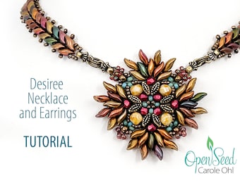 Desiree Necklace and Earring Bead Weaving Tutorial by Carole Ohl