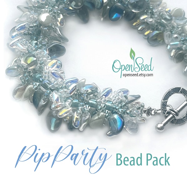Pip Party Fringe Bracelet DIY Bead Weaving bead pack by Carole Ohl, tutorial sold separately