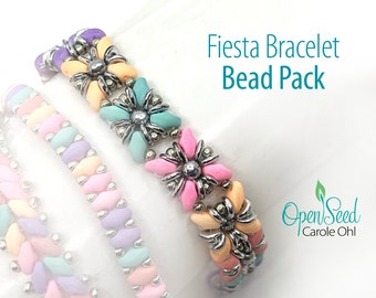 Fiesta Beaded Bracelet Bead Pack by Carole Ohl, Tutorial sold separately