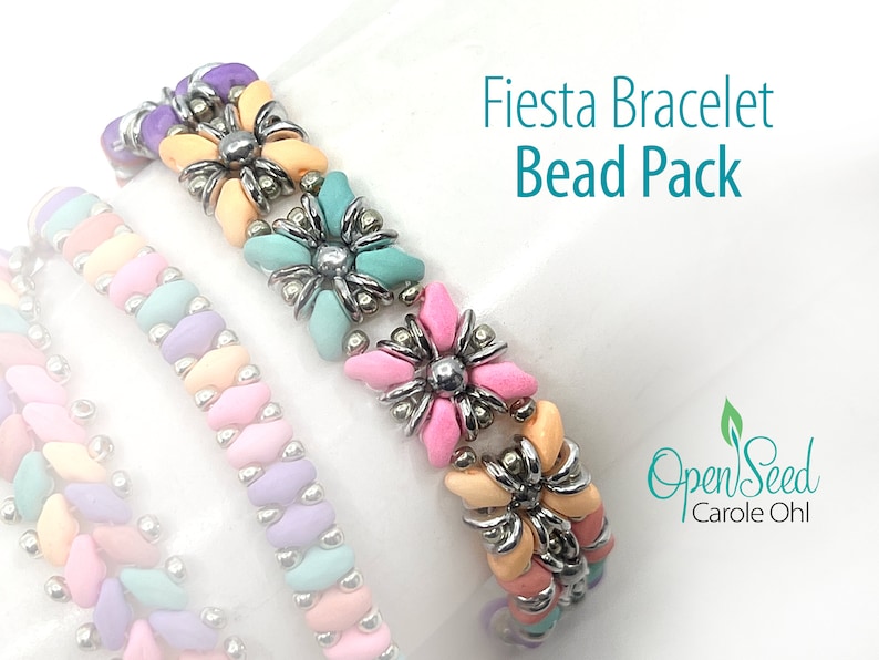 Fiesta Beaded Bracelet Bead Pack by Carole Ohl Tutorial Sold Etsy