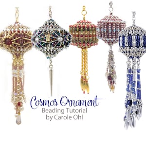 Cosmos Beaded Ornament Tutorial by Carole Ohl