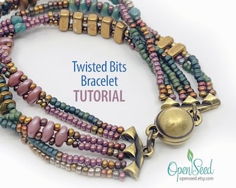 Twisted Bits Beaded Bracelet Tutorial by Carole Ohl