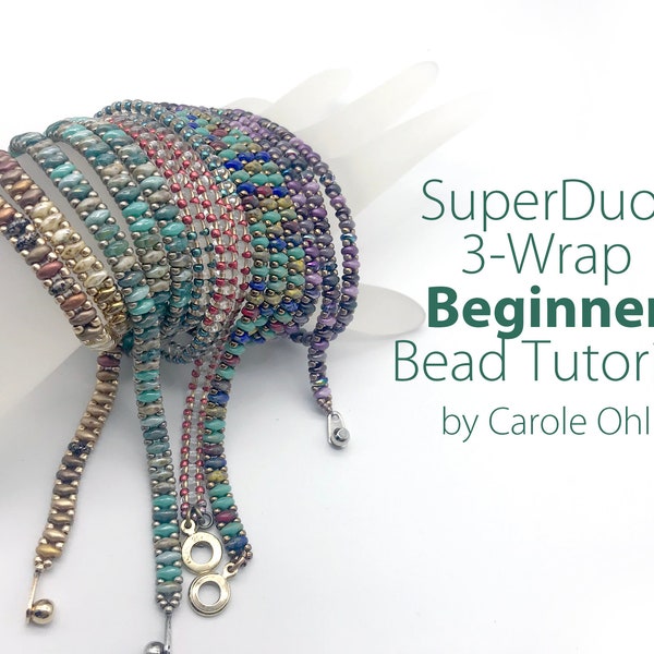 SuperDuo Chain Wrap Bracelet Tutorial by Carole Ohl