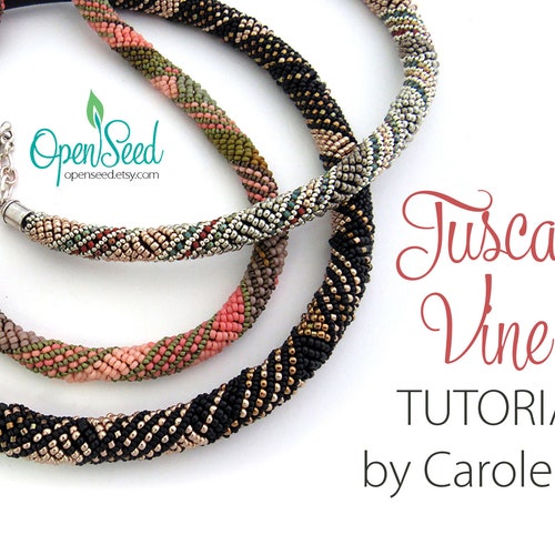 Tuscan Vine Beaded Necklace or Bracelet Tutorial by Carole Ohl Etsy