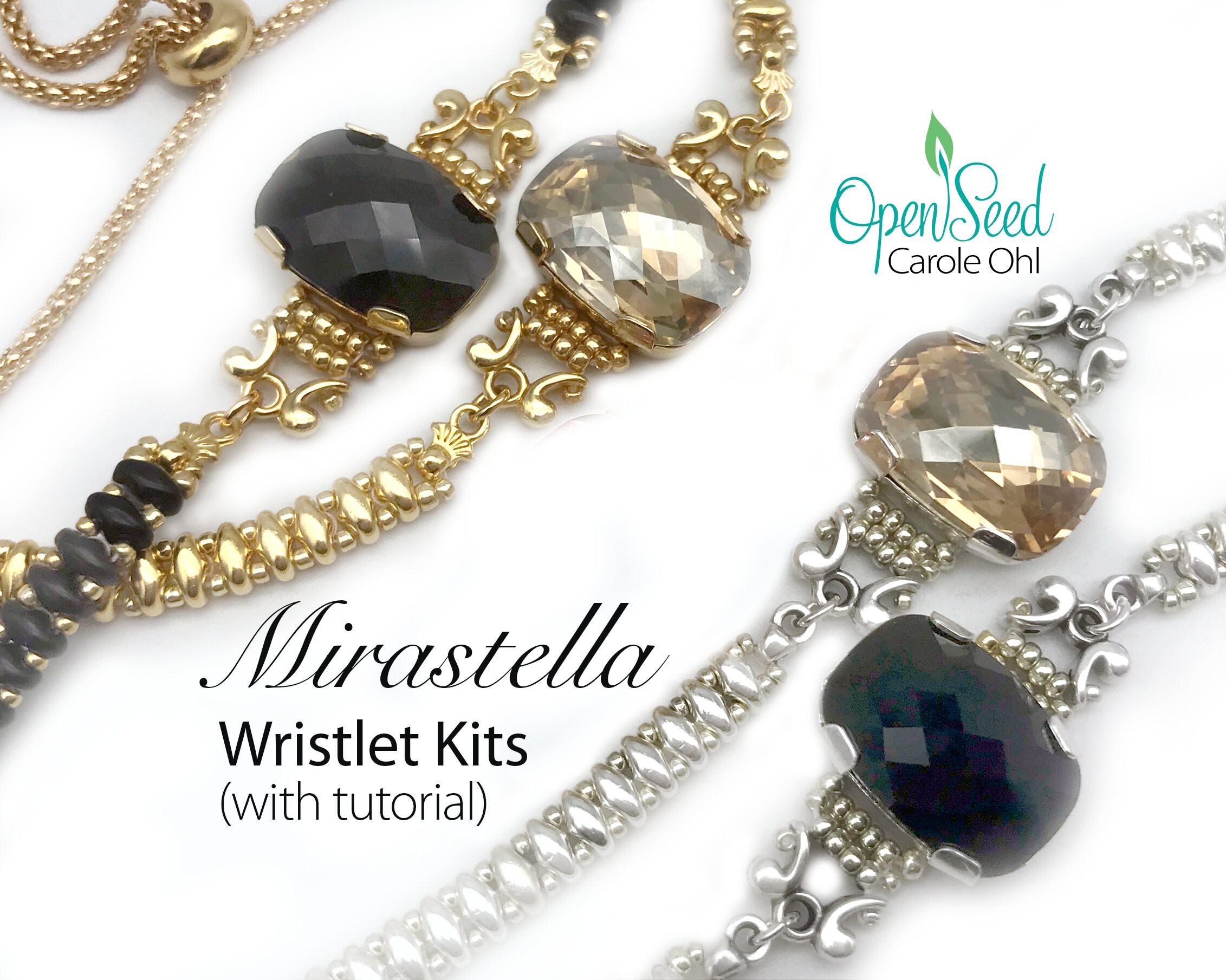 Mirastella Wristlet Kit by Carole Ohl, Tutorial included, Choose Your…