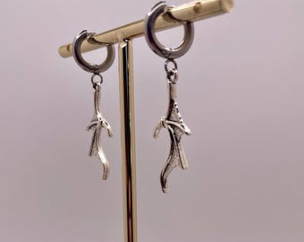 Bat Wing Dangle Earrings, Gothic Halloween Jewelry