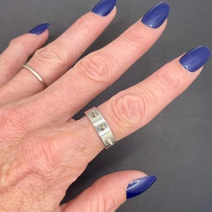 Gothic Punk Stainless Steel Spike Ring, Alternative Grunge Statement Jewelry