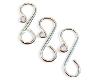 Handgefertigte 14-Gauge Draht Ornament Haken - SILBER