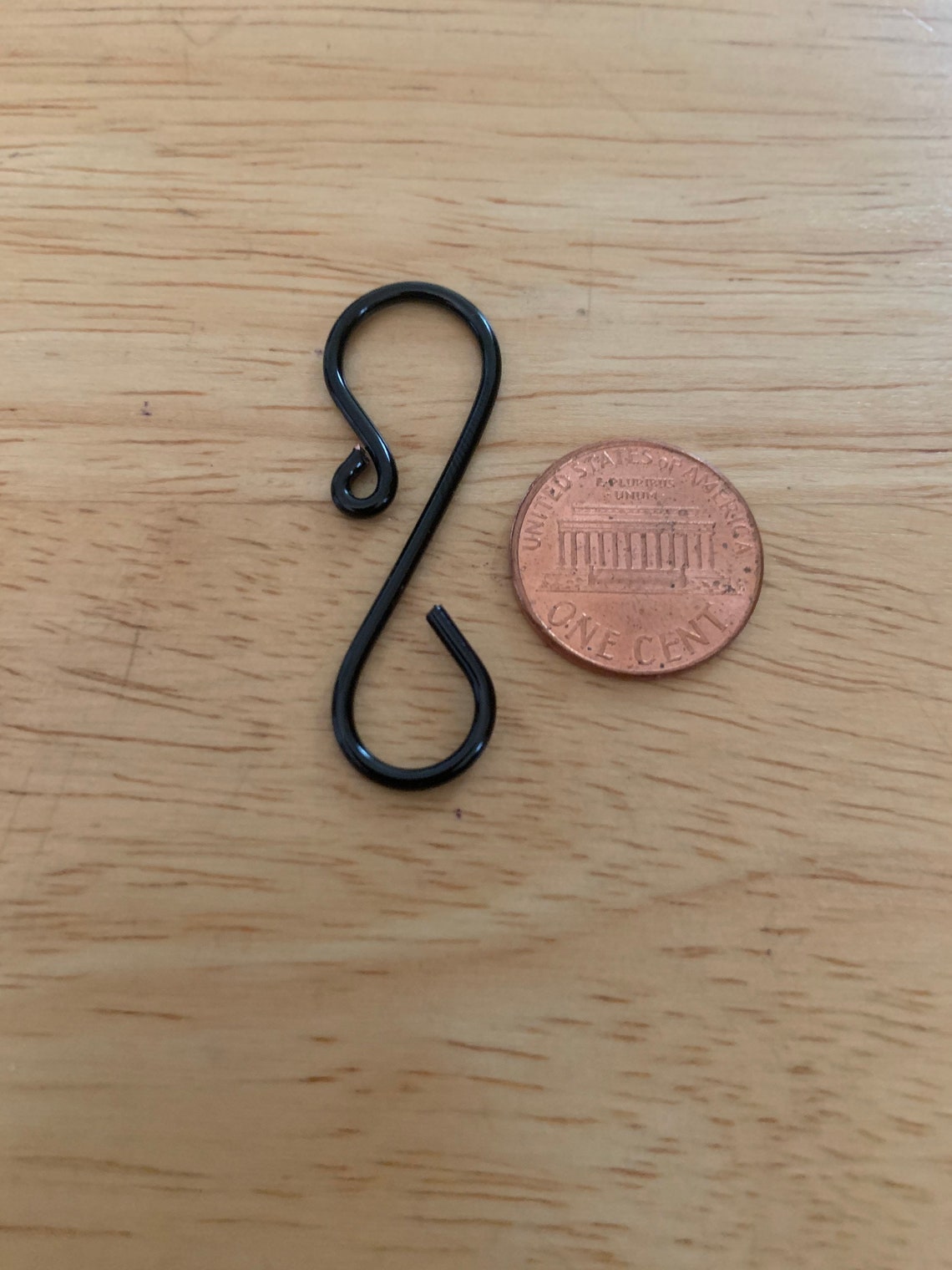 Handmade 1.5 BLACK ornament hooks 14g wire heavy duty Etsy