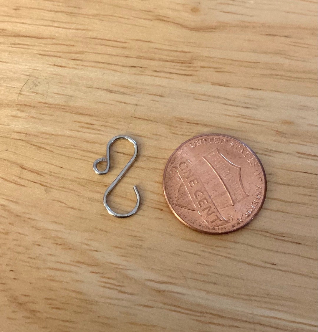 Handmade Mini SILVER Ornament Hooks, 20 Gauge Wire Hooks 0.75 Inches Long Mini Ornament Hooks