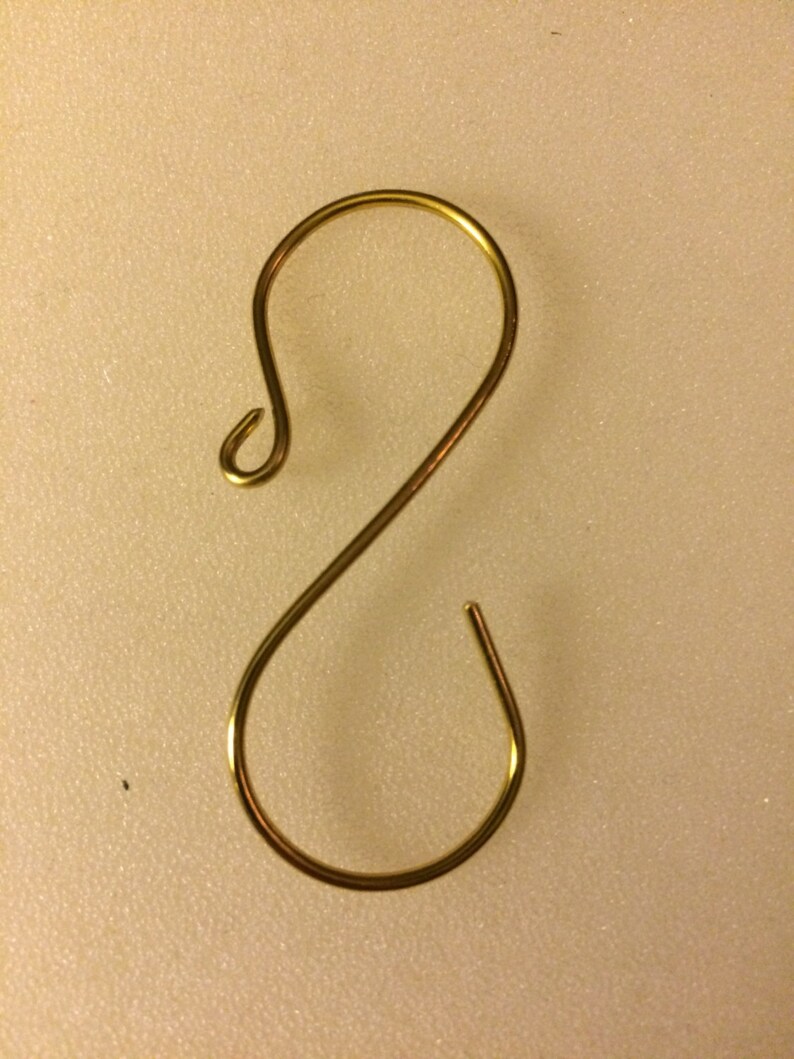 Handmade large ornament hooks 2 GOLD ornament hooks heavy Etsy