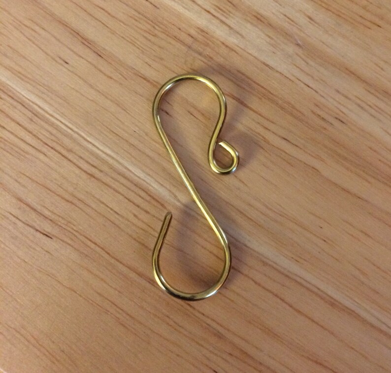 Handmade 1.25 GOLD Ornament Hooks 16g Wire heavy Duty Etsy