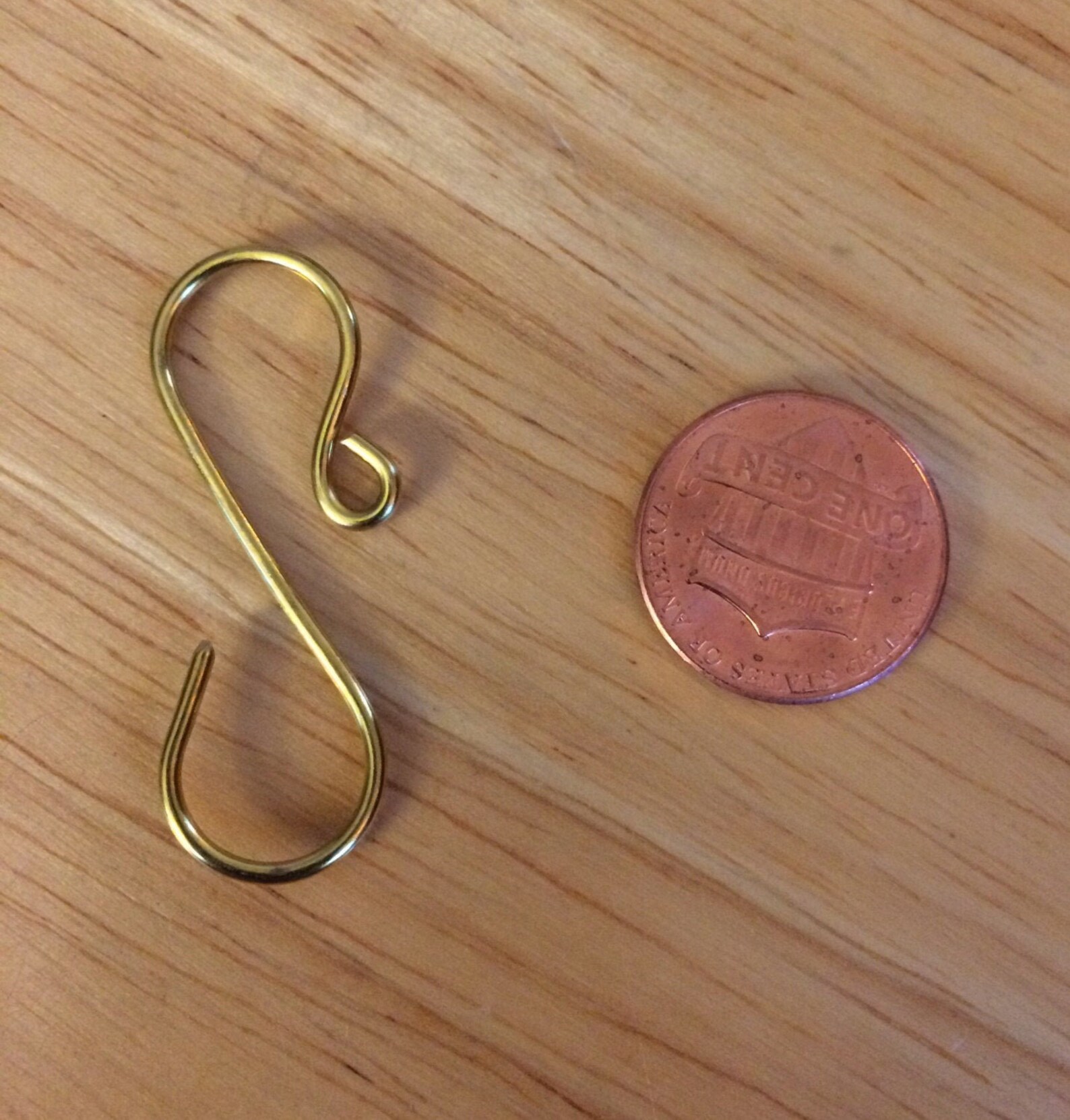 Handmade 1.25 GOLD Ornament Hooks 16g Wire heavy Duty Etsy