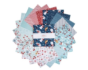 A Perfect Winter Charm Pack – 5″ Cotton Fabric Squares by Lori Whitlock