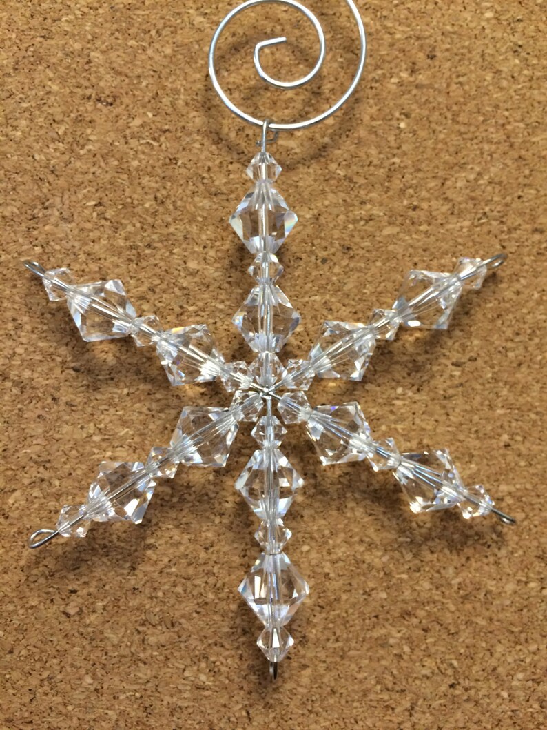 Swarovski Snowflake Ornament Swarovski Crystal Snowflake Etsy