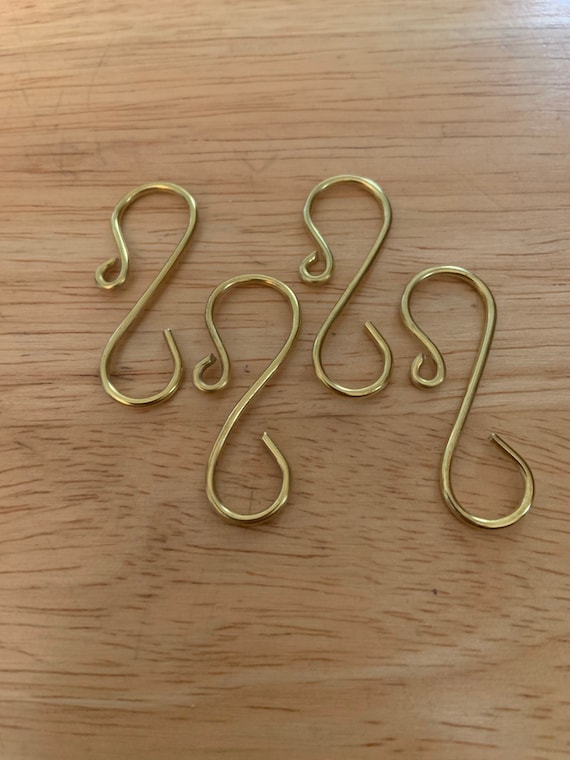 Handmade 1.5 GOLD Ornament Hooks 14g Wire heavy Duty Ornament Hangers  Ornament Hooks Heavy Ornament Hooks Wire Ornament Hooks 