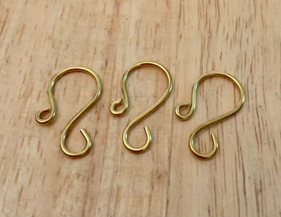 Handmade 1 Inch GOLD Ornament Hooks 16g Wire heavy Duty Ornament Hangers  Ornament Hooks Heavy Ornament Hooks Wire Ornament Hooks 