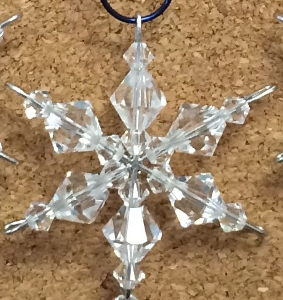 Mini Swarovski Snowflake Ornaments, Crystal Tree Ornament