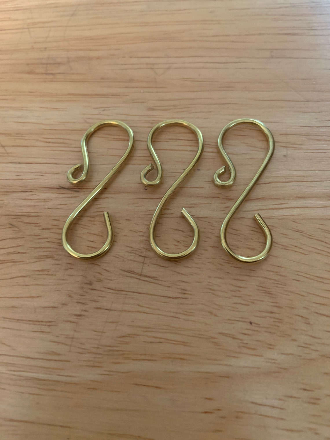 Handmade 1.5 GOLD ornament hooks 14g wire heavy duty Etsy