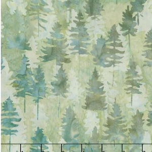 Pine Tree Quilt Binding, Batik Tree Fabric Binding, Robert Kaufman Artisan Batiks Woodland Wonders Trees, Balsam Green Quilt Binding