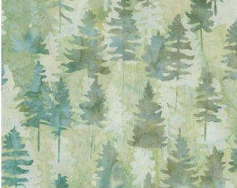 Pine Tree Quilt Binding, Batik Tree Fabric Binding, Robert Kaufman Artisan Batiks Woodland Wonders Trees, Balsam Green Quilt Binding