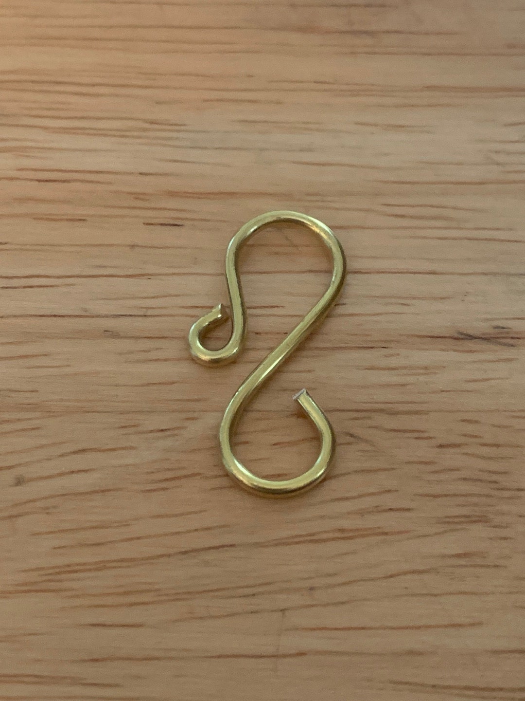 Handmade 1 GOLD Ornament Hooks 14g Wire heavy Duty Ornament Hangers