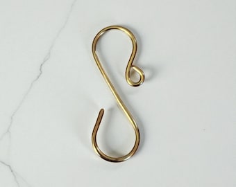 Ganchos decorativos artesanales de alambre de calibre 18 – 3,2 cm de largo, latón dorado