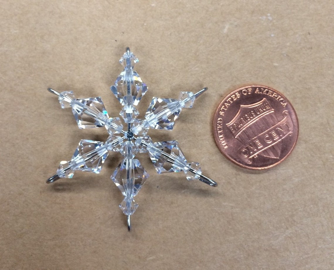 Mini Crystal Snowflake Ornaments Crystal Tree Ornament Etsy