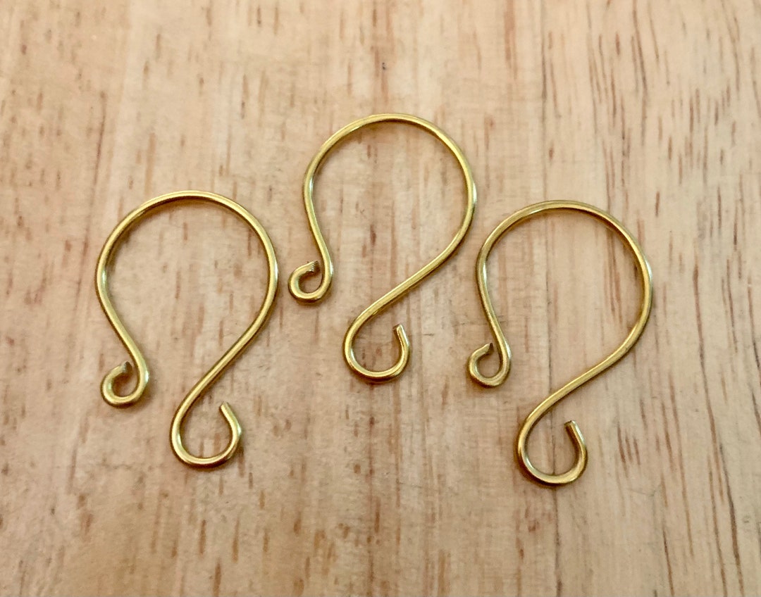 Handmade GOLD Ornament Hooks 1.25 Gold Ornament Hooks 16g Wire heavy