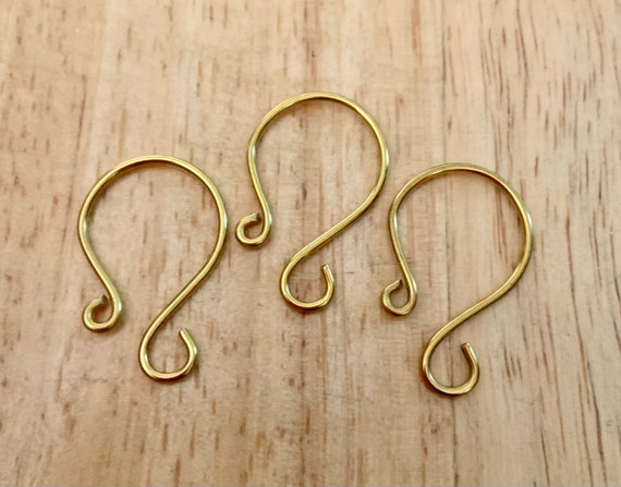 Handmade GOLD Ornament Hooks 1.25 Gold Ornament Hooks 16g Wire heavy Duty 