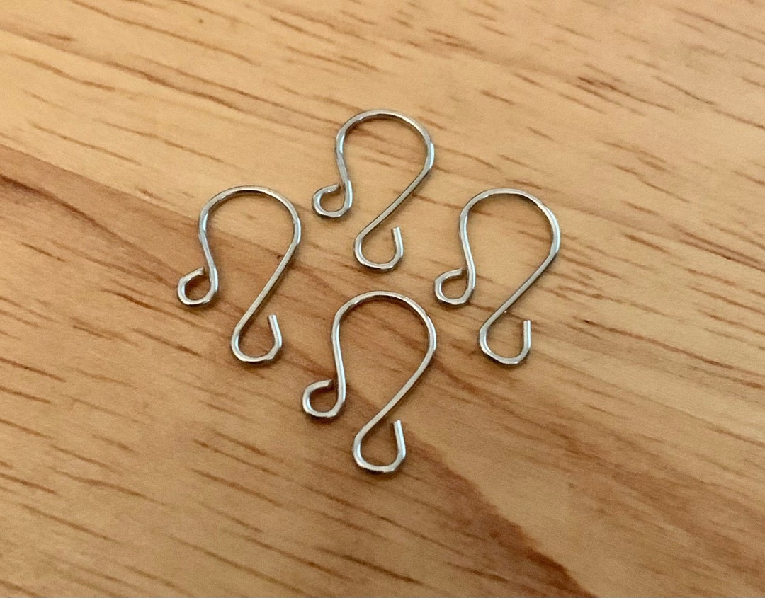 Handmade Mini SILVER Ornament Hooks, 20 Gauge Wire Hooks 0.75 Inches