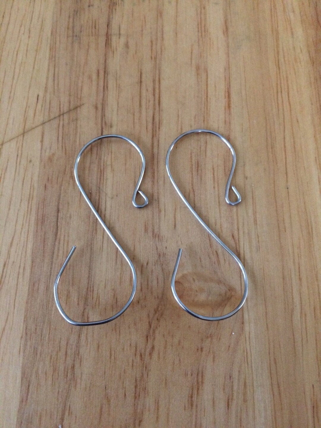 Handmade Large SILVER Ornament Hooks 2, Silver Ornament Hooks heavy