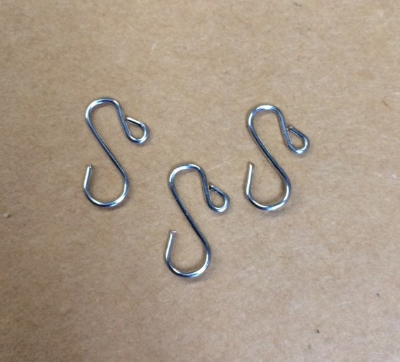 Mini Silver Ornament Hooks, Set of 20