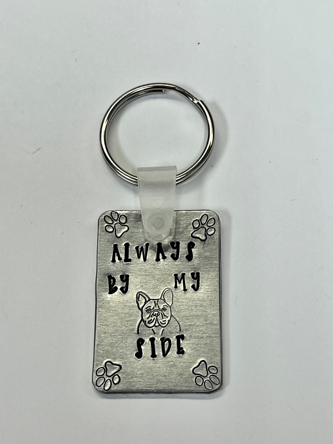 Dog Key Chain Stamped Pet Key Chain French Bulldog Key Etsy