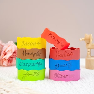 Personalized Bottle Labels,Bottle Bands For Kid,Cup Label Bands,Sippy Cup Label,Water Bottle Label,Sport Bottle Label,Engraved Band Gift