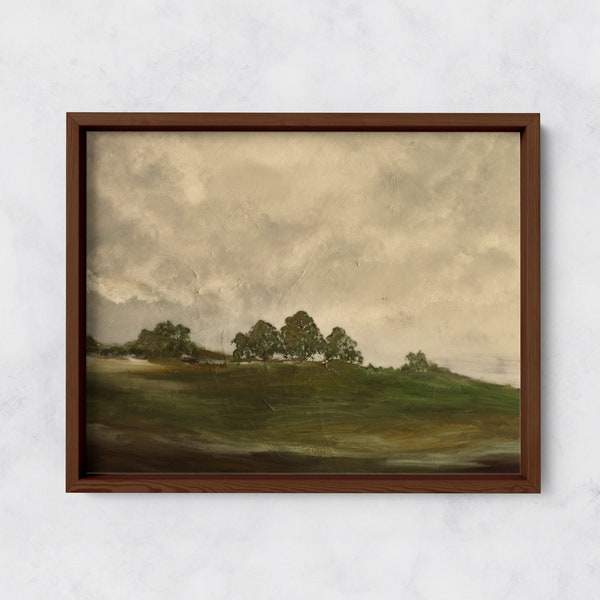 SPRING’S ARRIVAL Landscape Painting Digital Download, Instant Download, Printable Art, Farmhouse Art, Landscape Print, Vintage Style Art