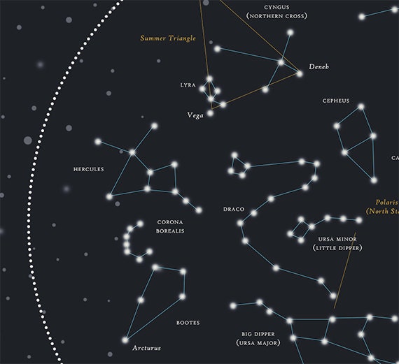 Northern Sky Star Chart