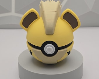 Decor Trend Model Pokeball Gaming Figure 3D Printed Collectible Display Fan Art Geek Decor Nerd Room Gamer Setup Unique Gift