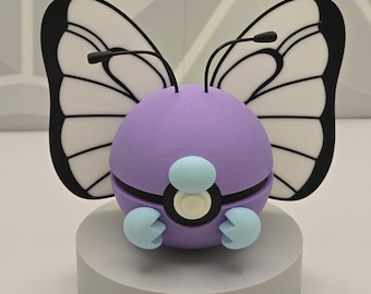 Pokemon Anime Decor Ball Set for Gamers and Nerds, 3D Printed Figures as Gift Idea, Modern Collector Display for Shelf