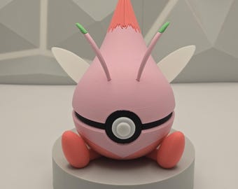 Figure Geek Gaming Pokeball Model 3D Printed Collectible Display Decor Fan Art Nerd Room Gamer Decor Setup Unique Gift